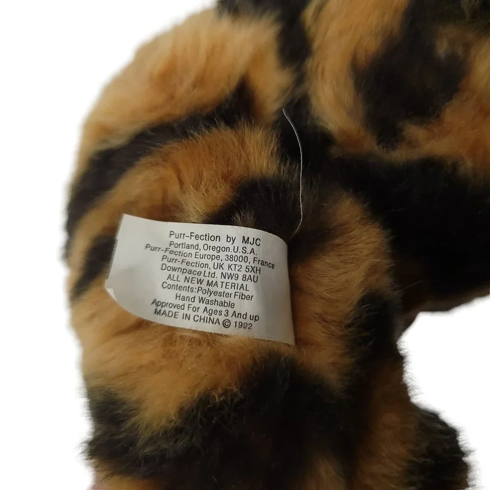 Vtg 92 MJC Purr-Fection Northeast Tigers Plush Stuffed Animal Toy T Shirt Mascot